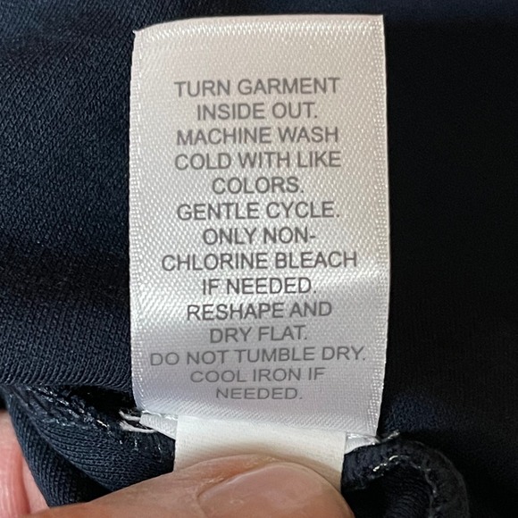 JJill Wearever Collection Sleeveless Maxi Dress XL Navy w/Beige Dot Cutout Back - Picture 7 of 8